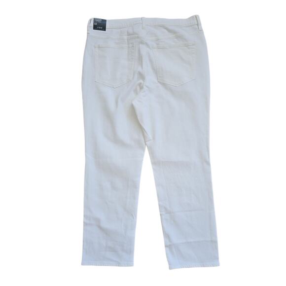J. Crew Essential Straight Leg White Jean in All-day Stretch‎ Size 32 BX520 - Picture 2 of 10